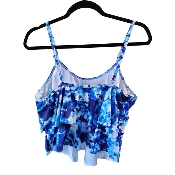 Adisputent 2-Piece Tankini Swimsuit Ruffled Top High-Waisted Bottom Size XL - Picture 5 of 9